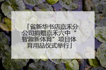 省新华书店嘉禾分公司捐赠嘉禾六中“智趣新体育”项目体育用品仪式举行